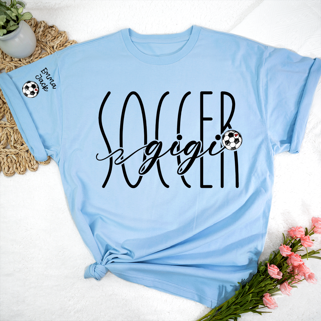 Custom Gigi Soccer Tee, Personalized Soccer Gigi Shirt with Custom kids Names