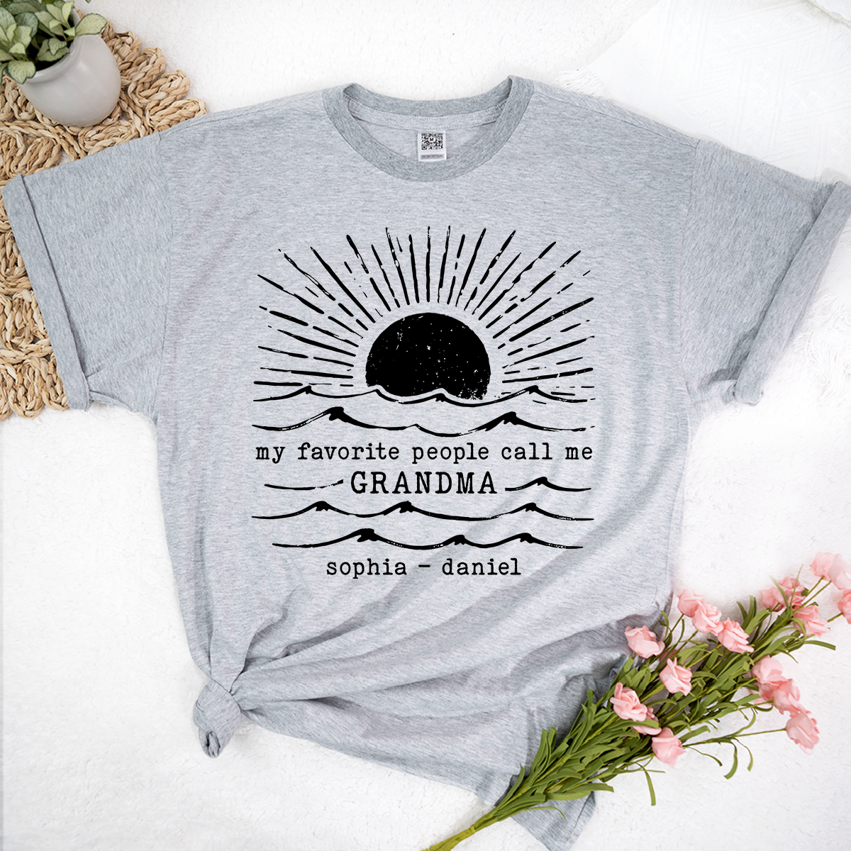 Personalized Grandma Beach Shirt, My Favorite People Call Me Grandma, Custom Grandkids Names Summer T Shirt, Grandma Gift