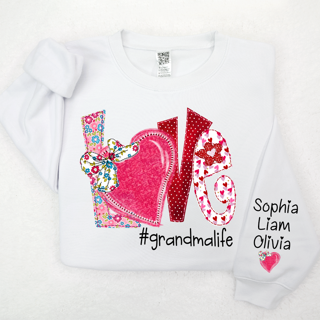 Love Custom Grandma Life And Kids Valentine's Day LTP01 Sweatshirt