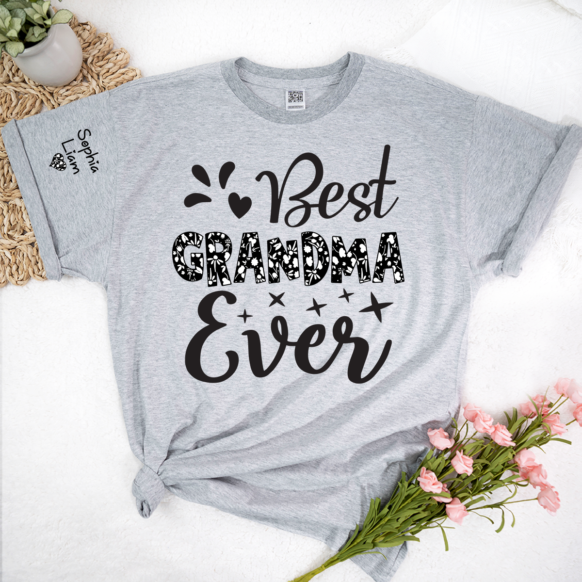 Custom Best Grandma Ever Shirt, Perfect Gift for Grandmothers with Family Names