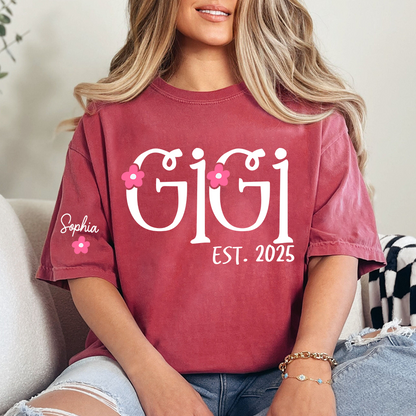 Personalized Gigi Flowers, Custom Nicknames for Grandma and Kids