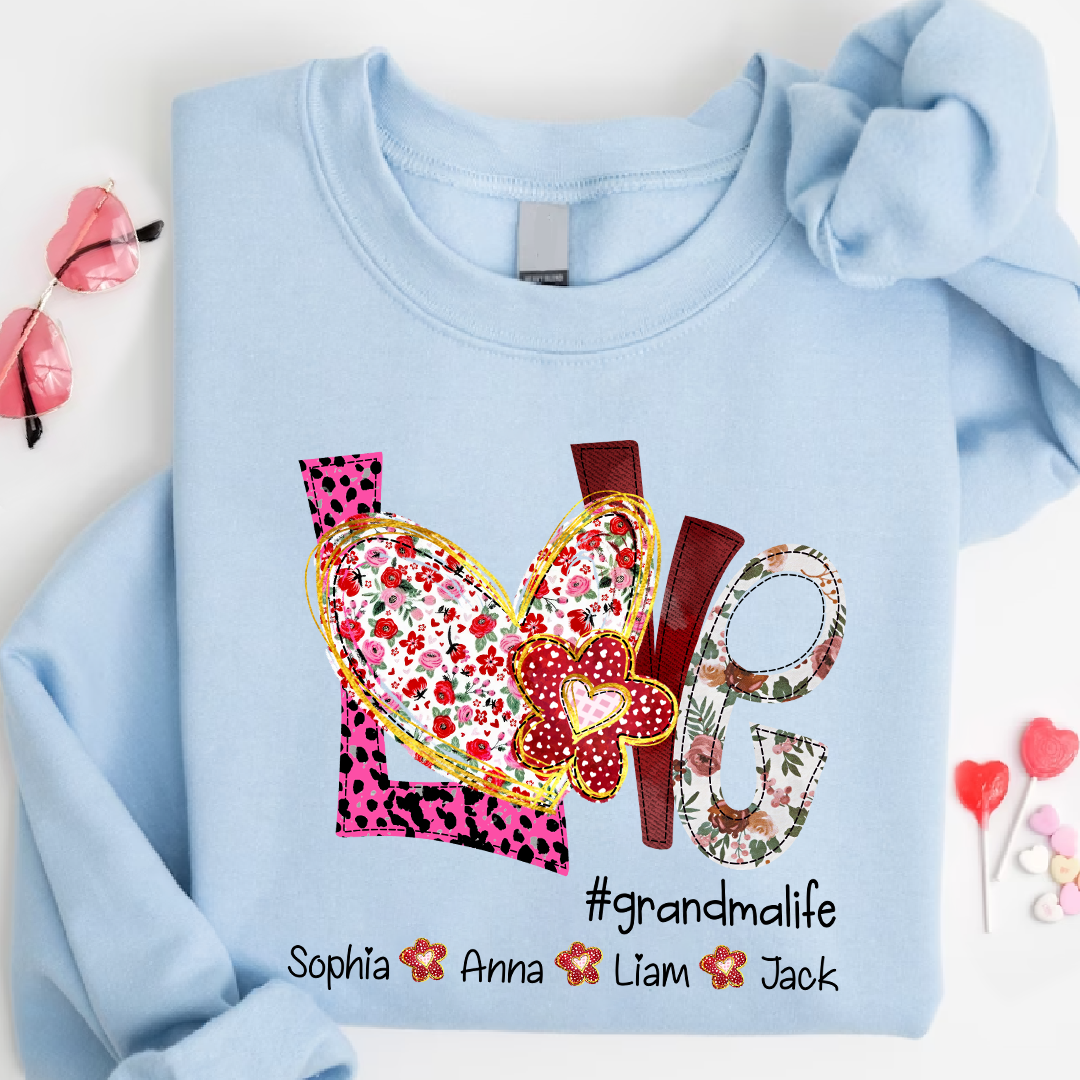 Valentine's Day Love Grandma Life And Kids LTP01