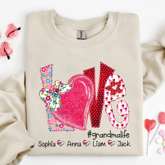 Love Custom Grandma Life And Kids Valentine's Day  LTP01