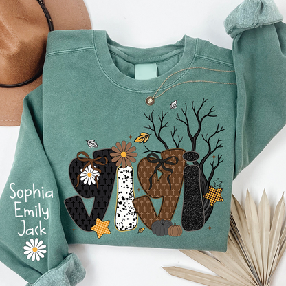 Personalized Grandma, Prayer Sweatshirt, Custom Gigi Nickname with Kids