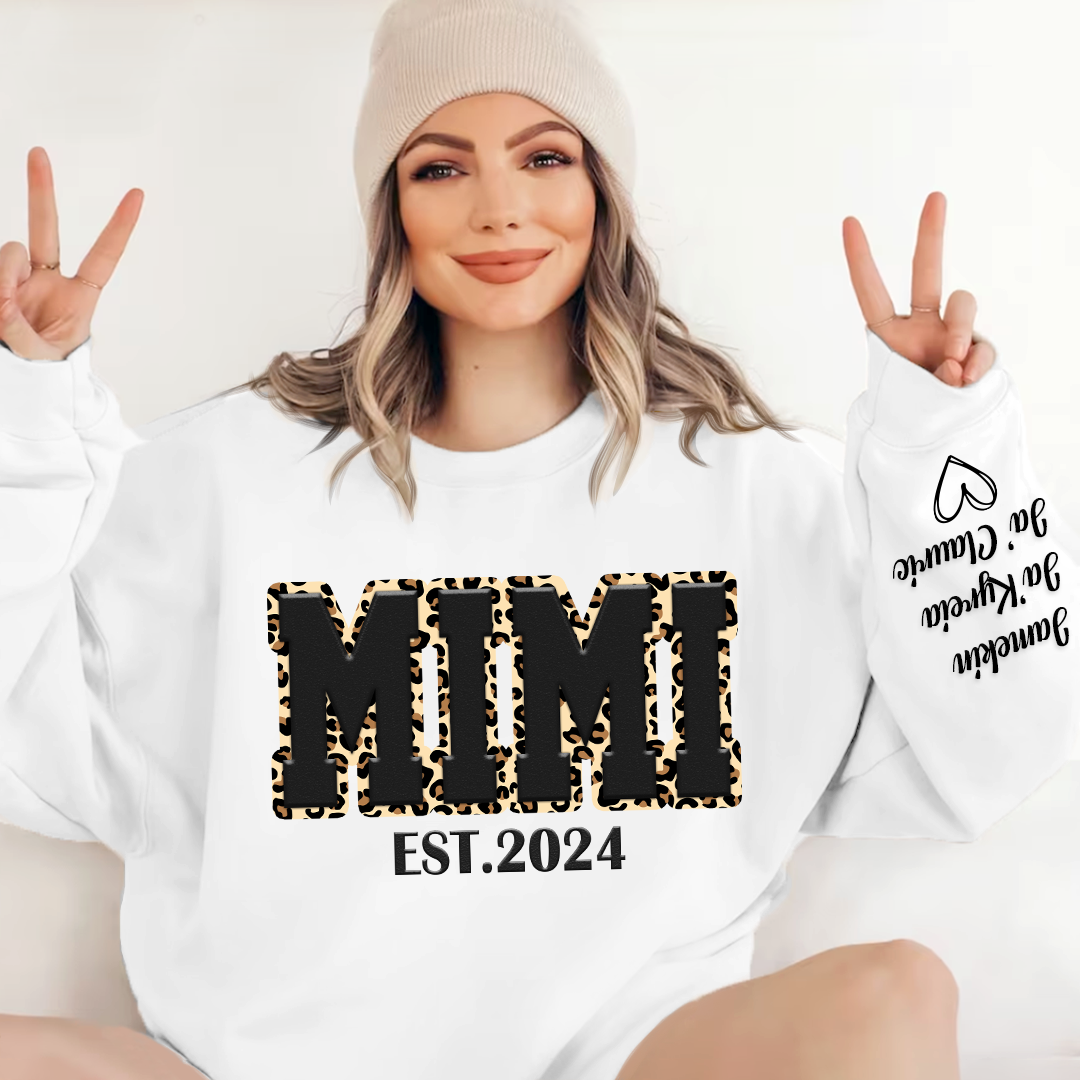 Custom Mimi And Kids Puff Print Design LTP01