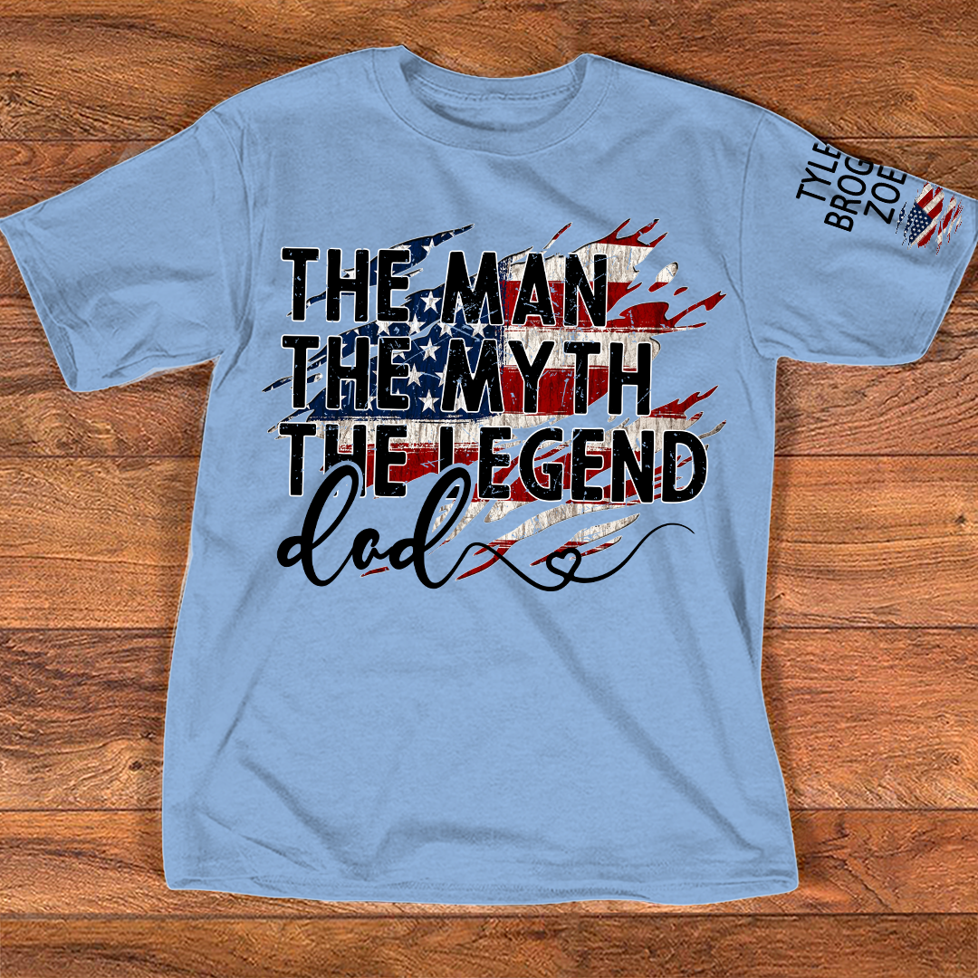 Legend Husband Dad Custom shirt, Personalized Grandpa American T-Shirt, Gifts for Dad