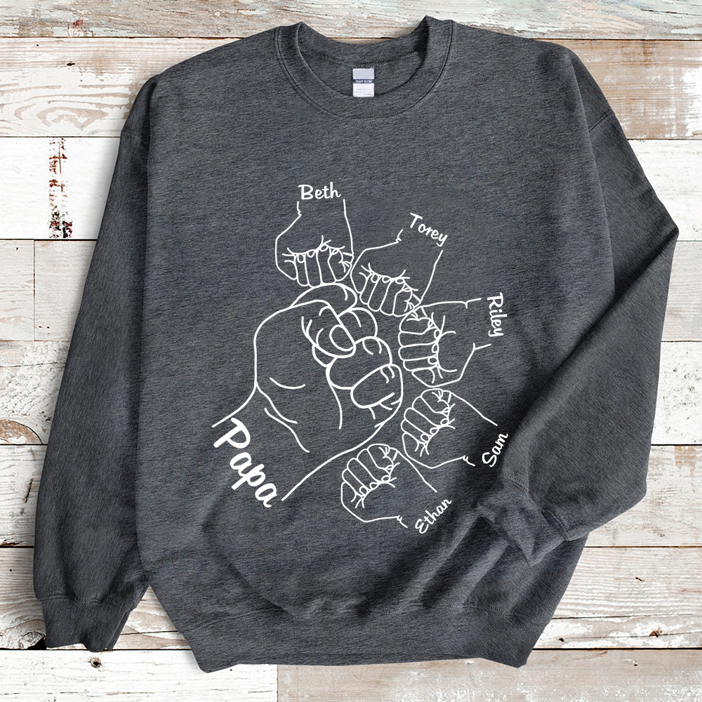 Papa Hands Father's Day Gift Sweatshirt