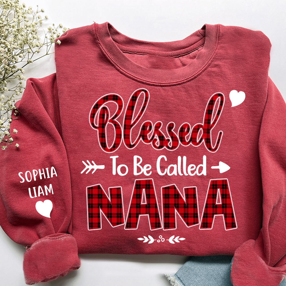 Personalized Nana Sweatshirt, Blessed to Be Called Nana Holiday Gift for Grandma