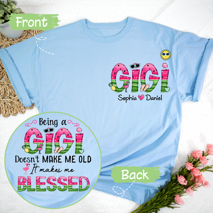 Custom Being A Grandma Doesn't Make Me Old Watermelon T-Shirt