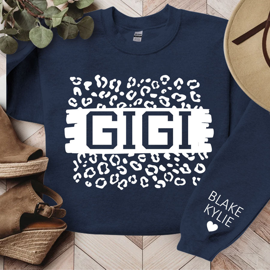Gigi Sweatshirt, Gift for Grandma Nana Mimi Kids Names