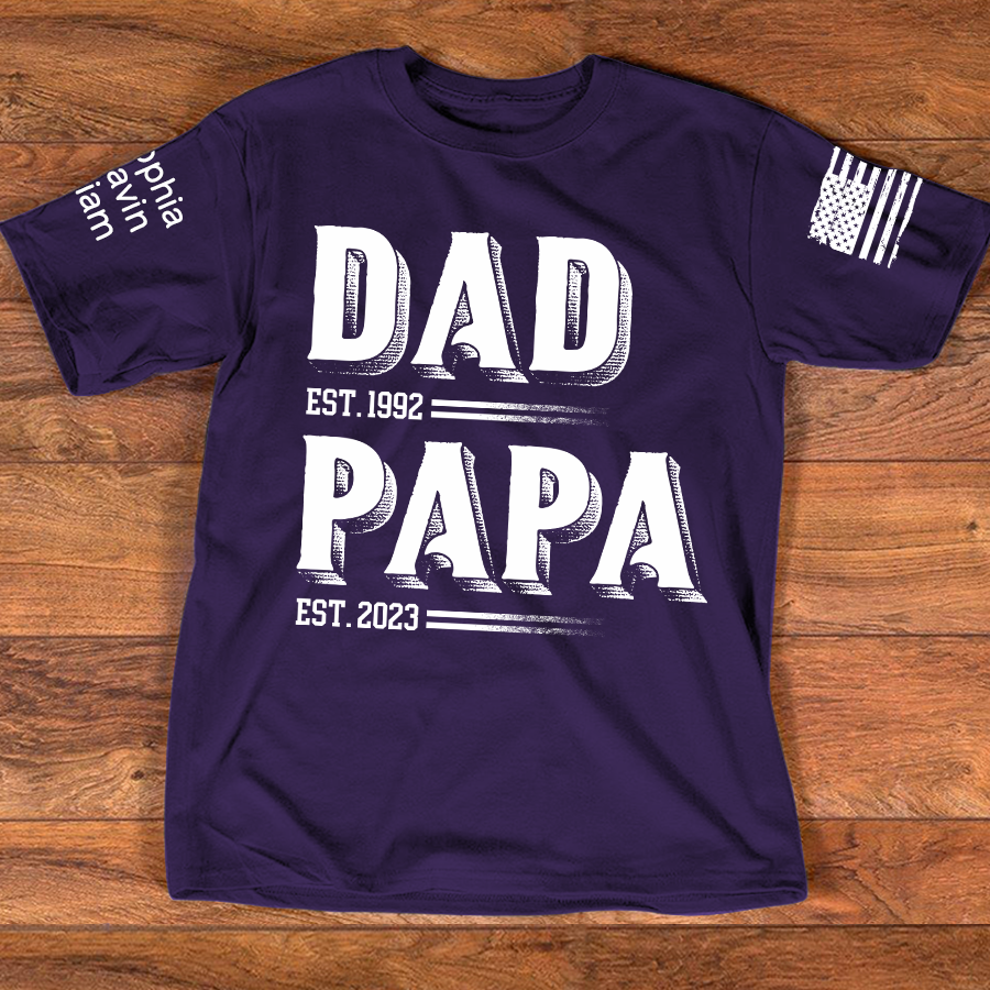 Custom Dad Grandpa Est With Kids Father's Day