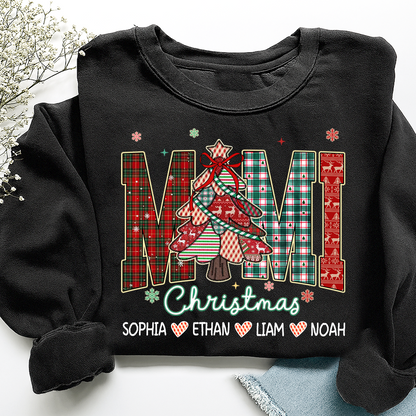 Personalized Mimi Christmas Sweatshirt, Customized Gifts for Grandma and Grandchild