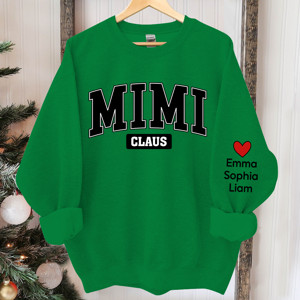 Personalized Mimi Claus Christmas, Custom Mimi And Kids, Grandma Gift TH Sweatshirt