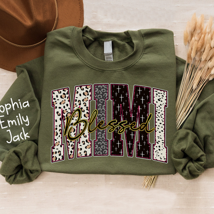 Leopard Bible Bundle, For Gift Grandma, Custom Grandma Name And Kids
