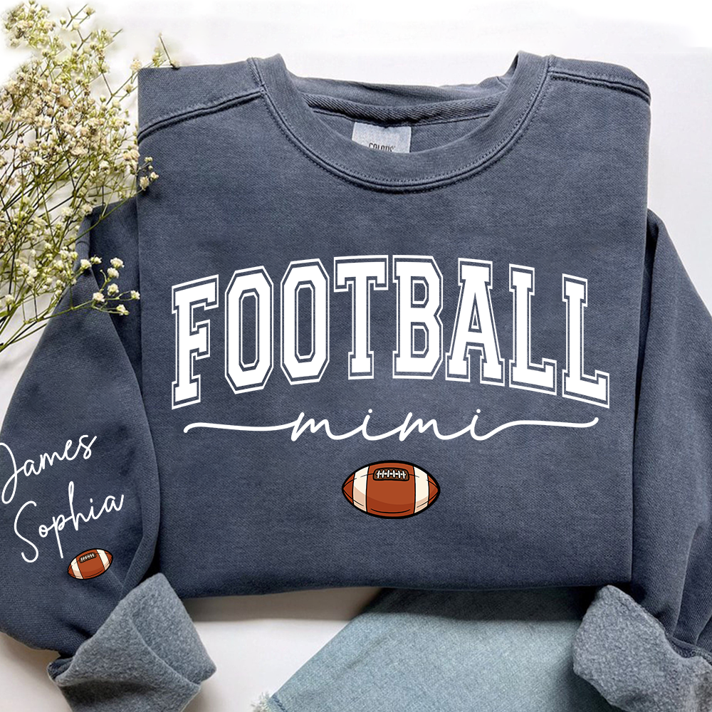 Personalized Sports Nana Sweatshirt With Grandkids Names, Custom Athletics Grandma Pullover V2