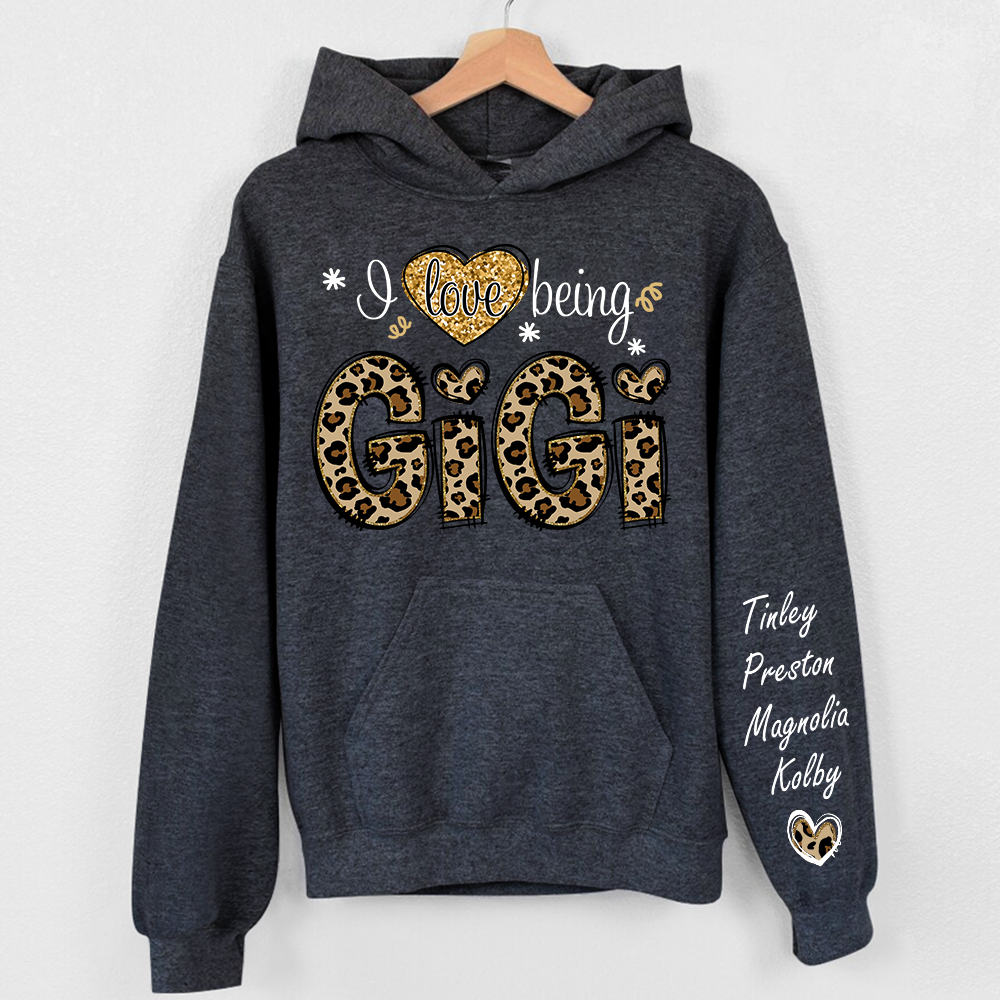Personalized I Love Being Gigi And Kids, Grandma Gift TH Hoodie