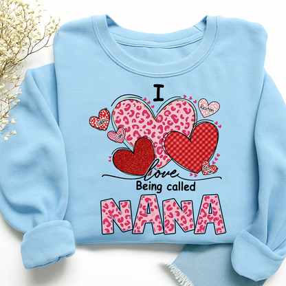I Love Being a Nana Design, Cute Nana Sweatshirt, I For Gift Grandma And Kids