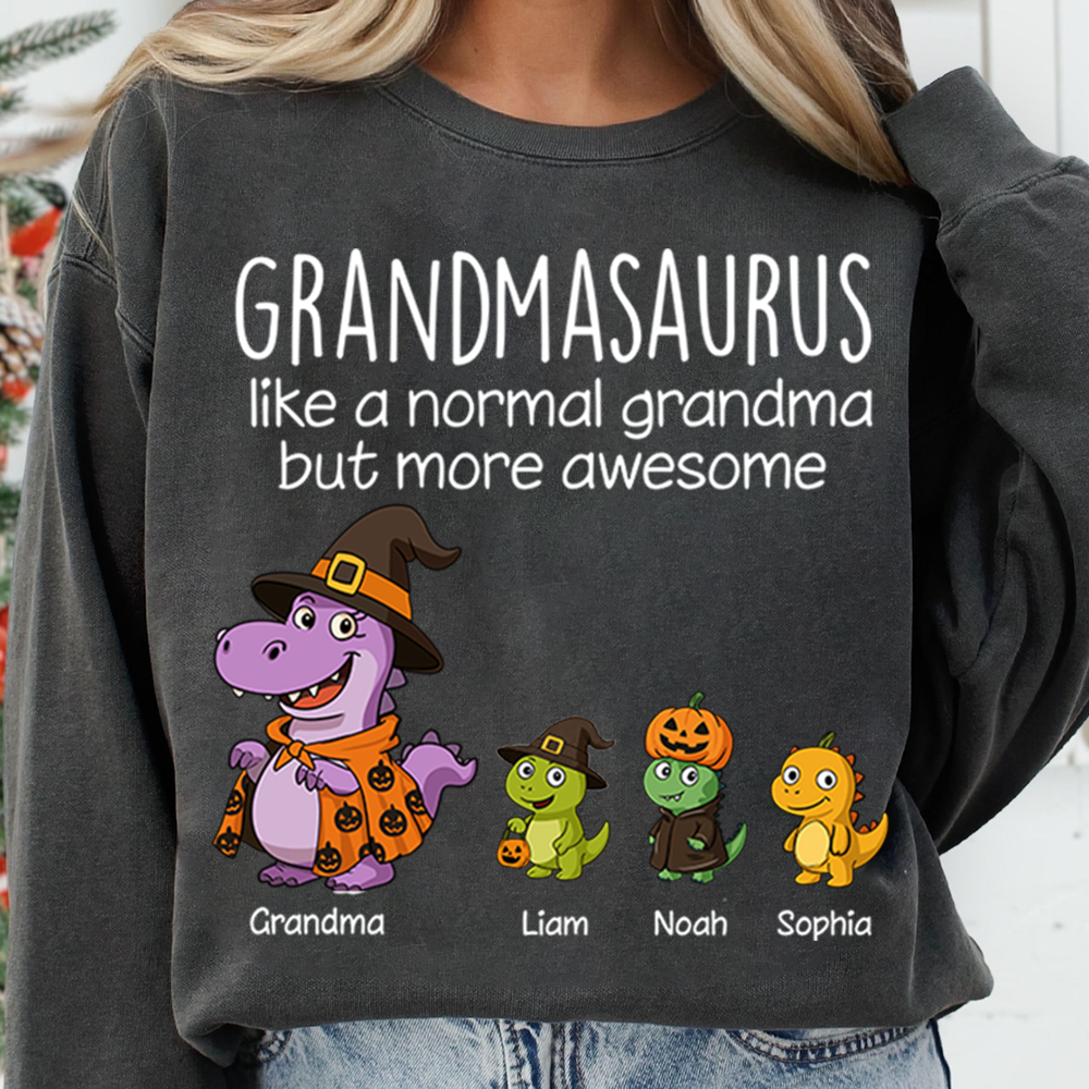 Saurus Pumkin Halloween Custom Nick Name, Gifts For Grandma And Kids