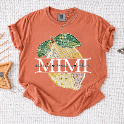 Comfort Colors® Mimi Lemon Shirt, Personalized Cute Summer Grandma Tee For Gift Grandma And Kids