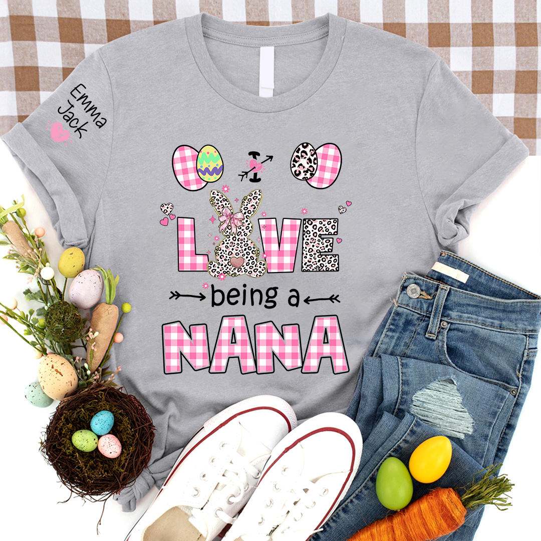 I Love Being a Nana Sweatshirt, Cute Pastel Family Crewneck for Nana