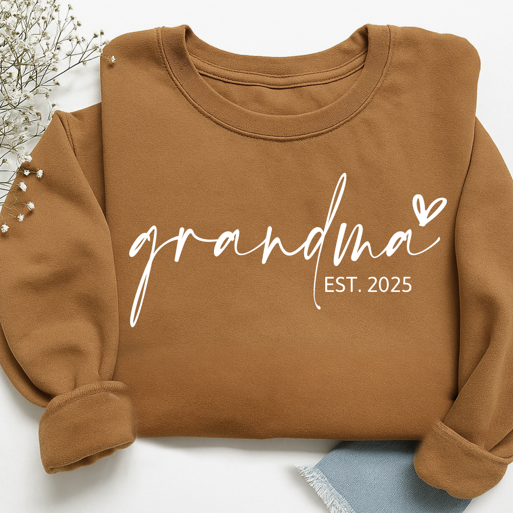 Personalized Grandma Little Heart Sweatshirt, Gift for Grandma and Family