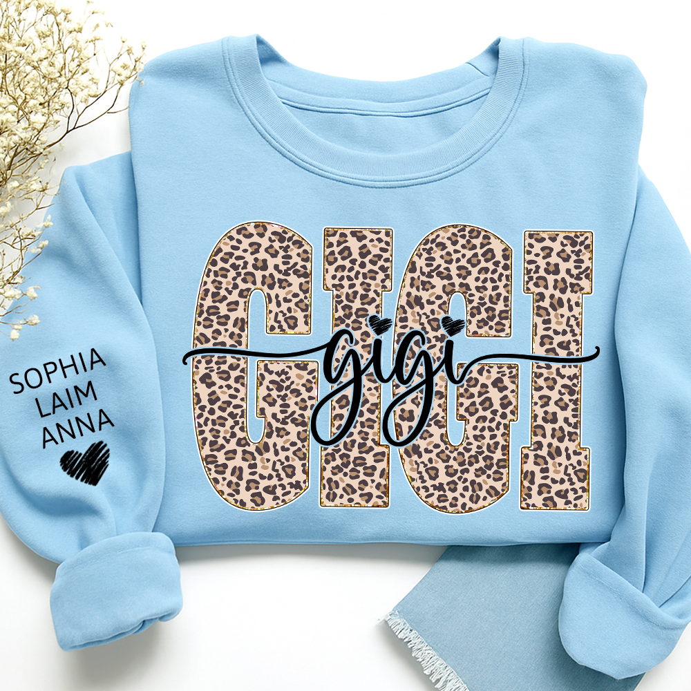 Leopard Style Design, Custom Mimi Gifts for Grandma and Grandchild's