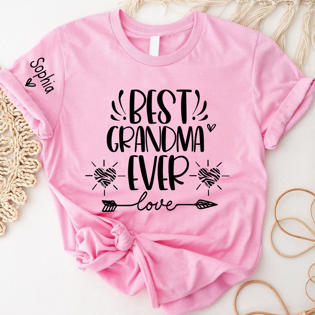 Personalized Best Grandma Ever, Custom T-Shirts For Grandma And Kids