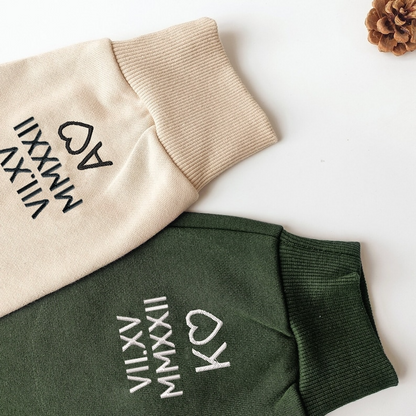 Custom Embroidered Portrait Hoodie, Personalized Couple Portrait Outline from Photo Hoodie, Couple Gifts, Valentine's Day Anniversary Gifts Hoodie, Sweatshirt