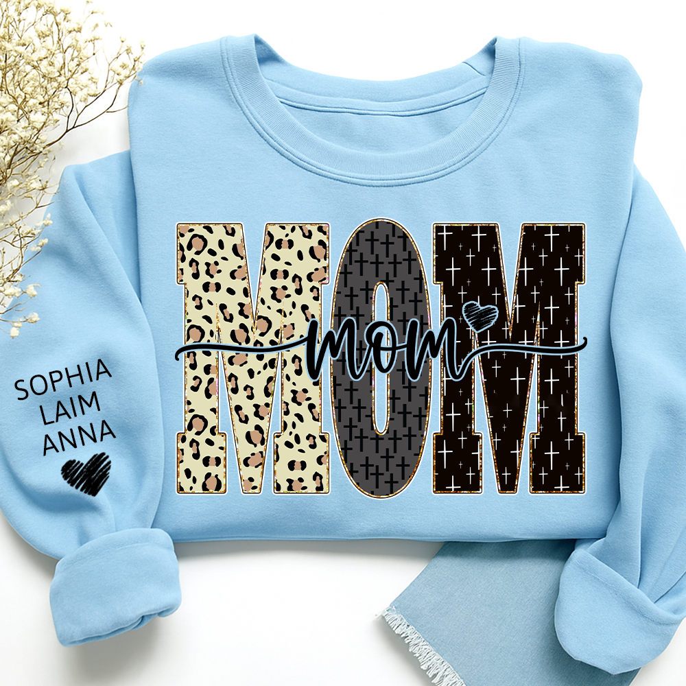 Custom Bible Style Mom Sweatshirt – Personalized Gift for Mom, Mama, or Grandma with Grandkids’ Names