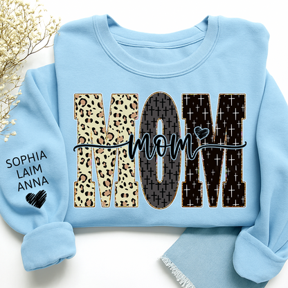 Custom Bible Style Mom Sweatshirt – Personalized Gift for Mom, Mama, or Grandma with Grandkids’ Names