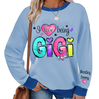 Personalized I Love Being Gigi Color 2025 Sweatshirt Mix
