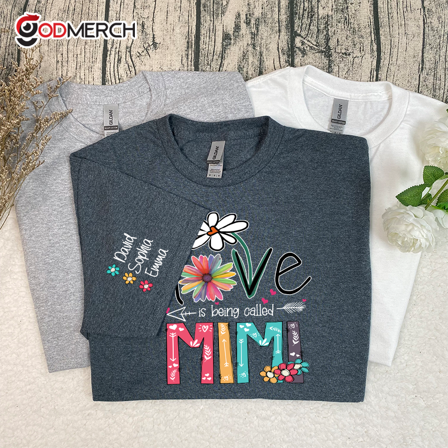 Love Is Being Called Mimi With Grandkids TH T-Shirt