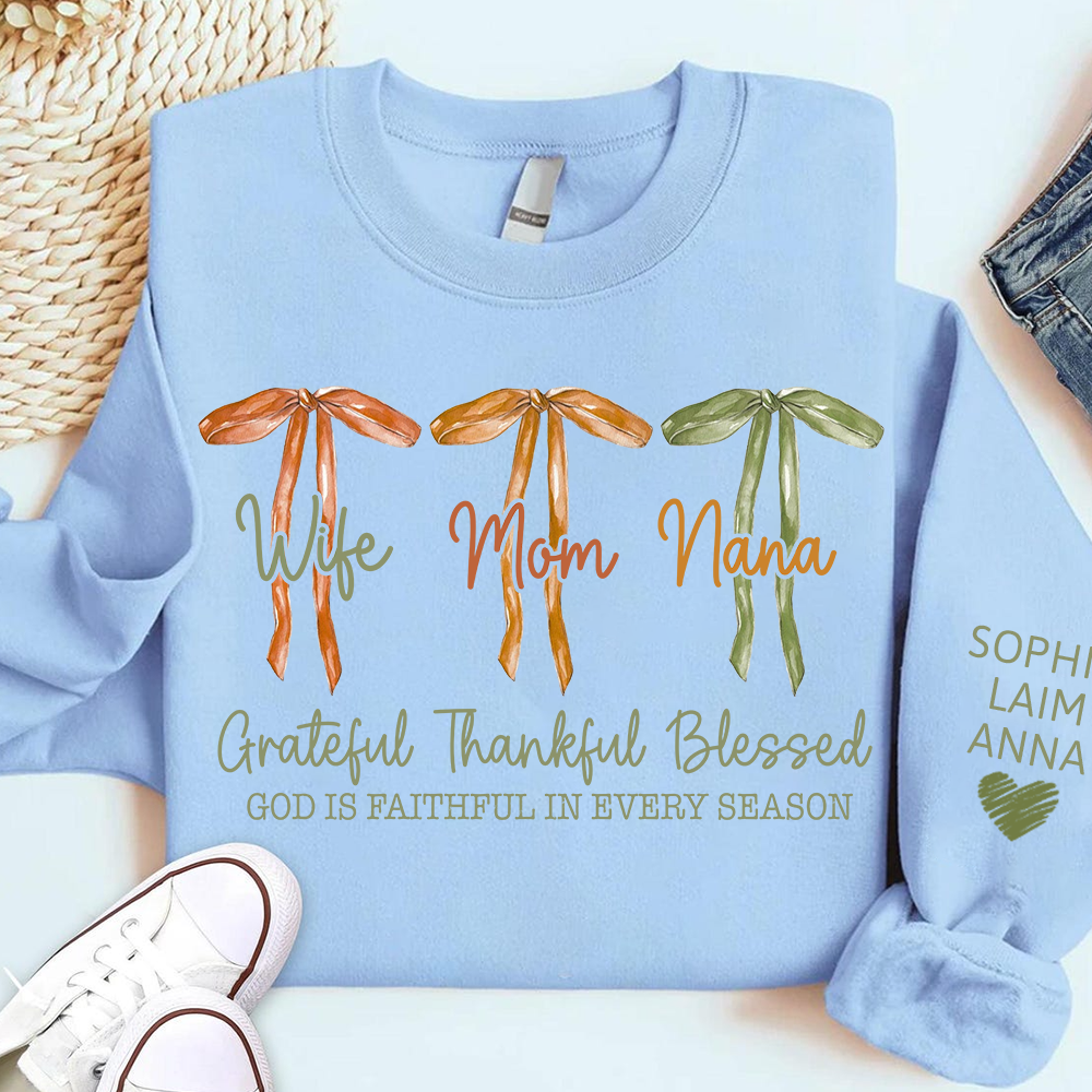 Personalized Faith Based Autumn Custom Nicknames of Mom Wife Nana for Mimi and Kids