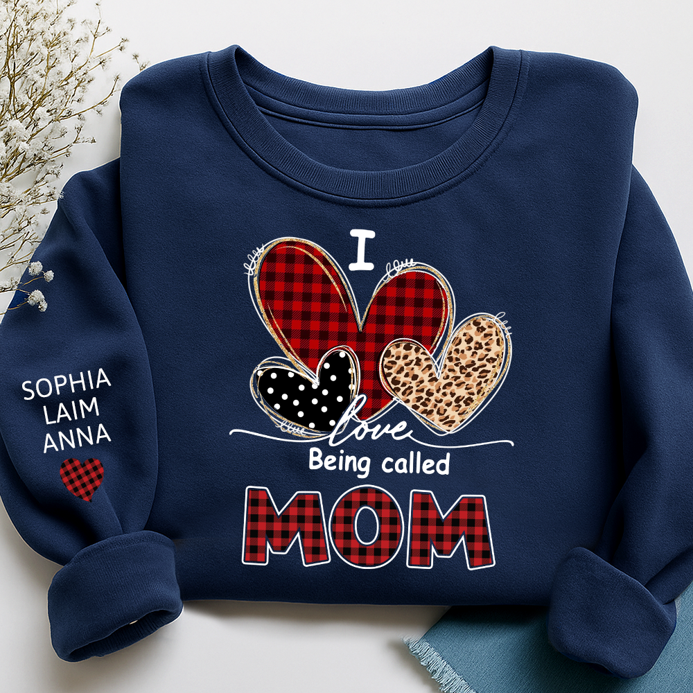I Love Being Called Mom Sweatshirt, Personalized Mom Shirt with Kids Names