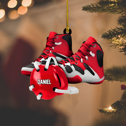 Custom Wrestler Ornament 2025 – Personalized Wrestling Shoes & Headgear Ornament, Unique Christmas Gift for Athletes Ornament