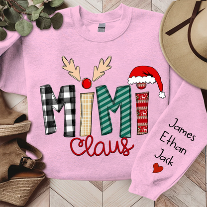 Family Best Gifts For Christmas, Mimi Claus Sweatshirt, 2025 Christmas Nana Sweatshirt, Custom Grandma Claus Christmas