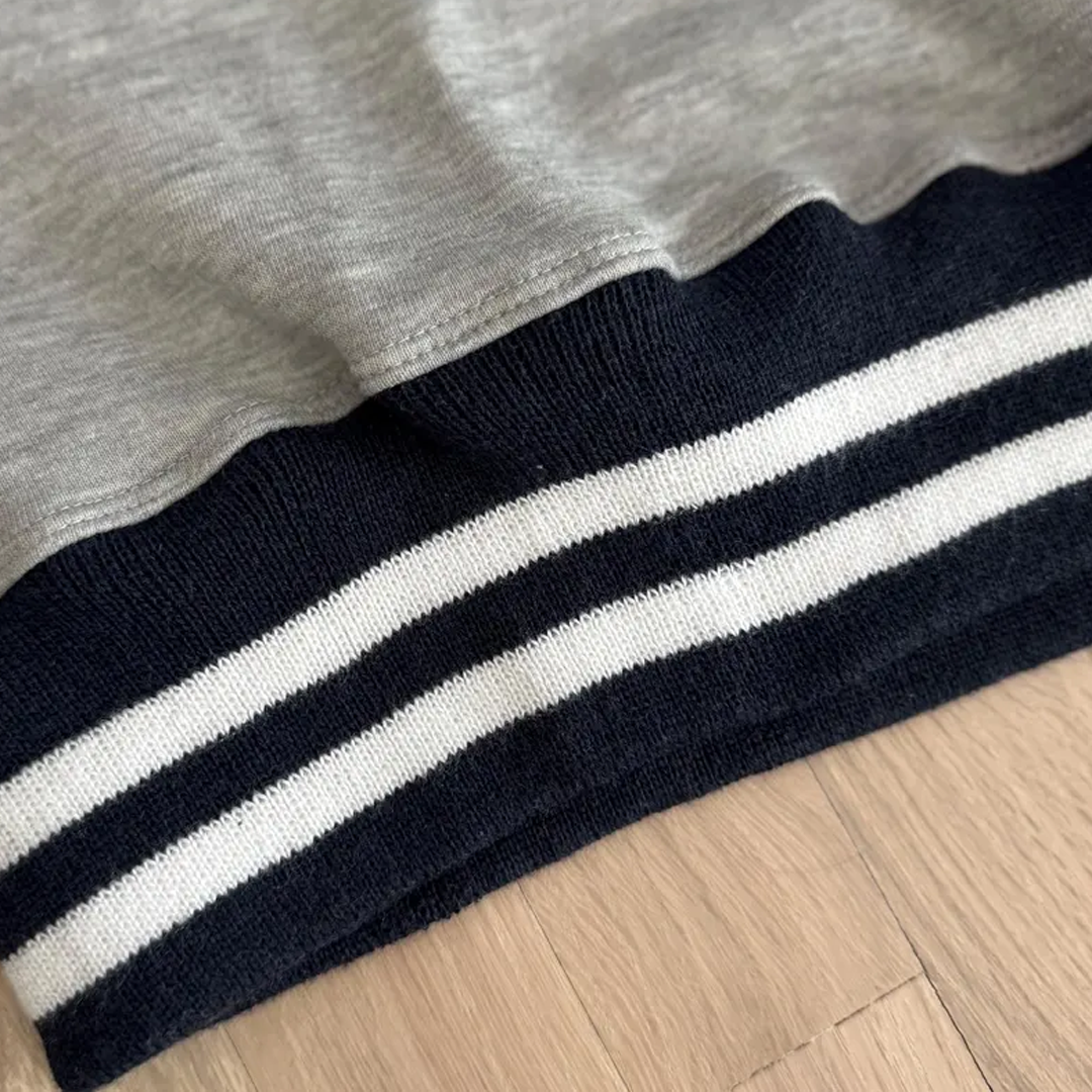 Grandma and Grandkids Heart Varsity Ribbed Sweatshirt