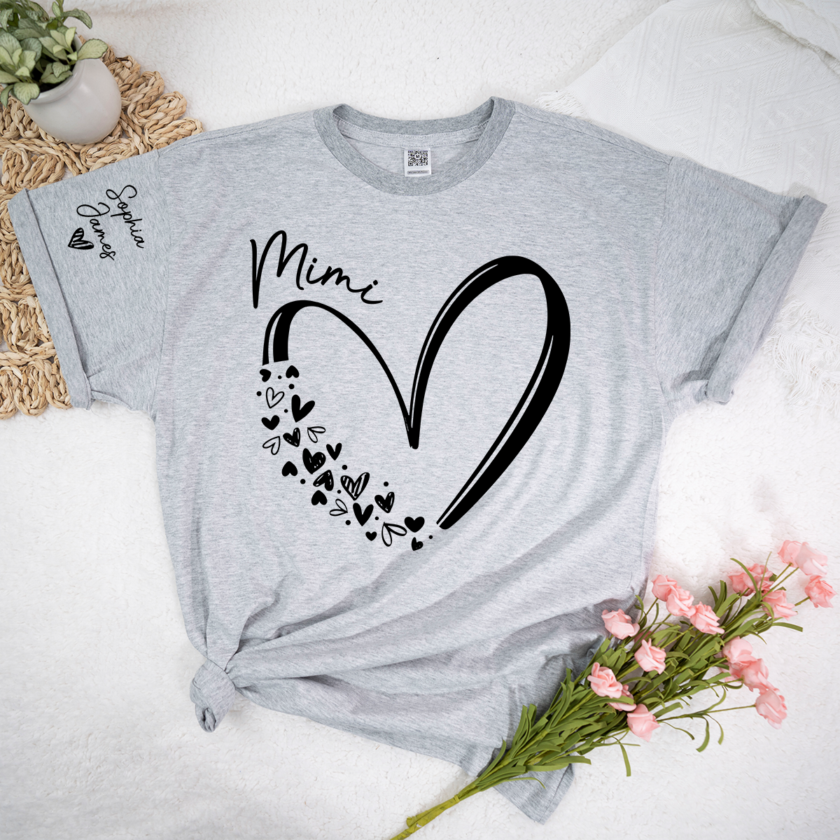 Mimi Shirt Heart Design, Personalized Grandma T-Shirt, Cute Mimi Heart Tee for Women, Meaningful Family Apparel
