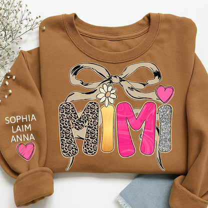 Floral Fall Style Design, Custom Mimi Gifts for Grandma and Kids