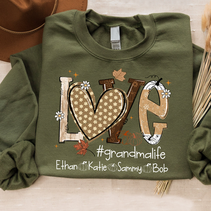 Cozy Up with a Custom Autumn Sweatshirt for Grandma and Kids