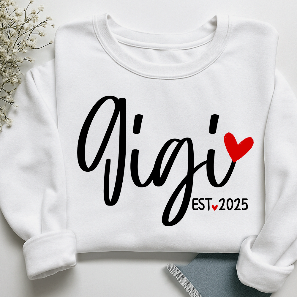 Personalized Gigi Sweatshirt, Custom Gifts for Grandma And Child