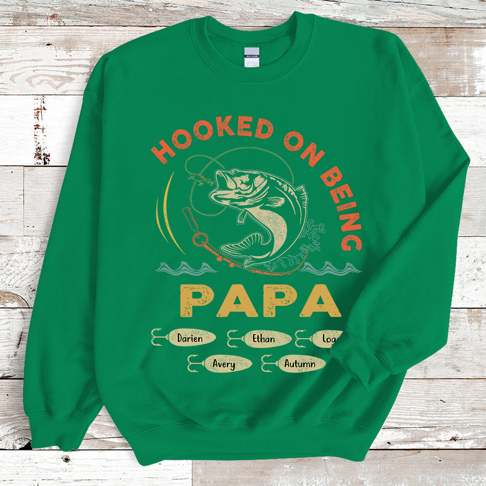 Hooked On Being Grandpa Sweatshirt