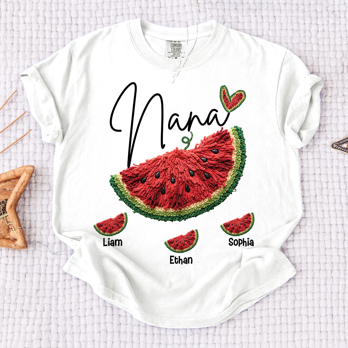Comfort Colors® Custom Nana Watermelon Shirt, Cute 4th of July Summer Grandma Gift