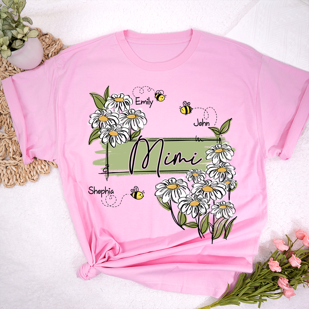 Squiggly Art Wildflowers Mimi And Bee New Kids LPT01 Shirt