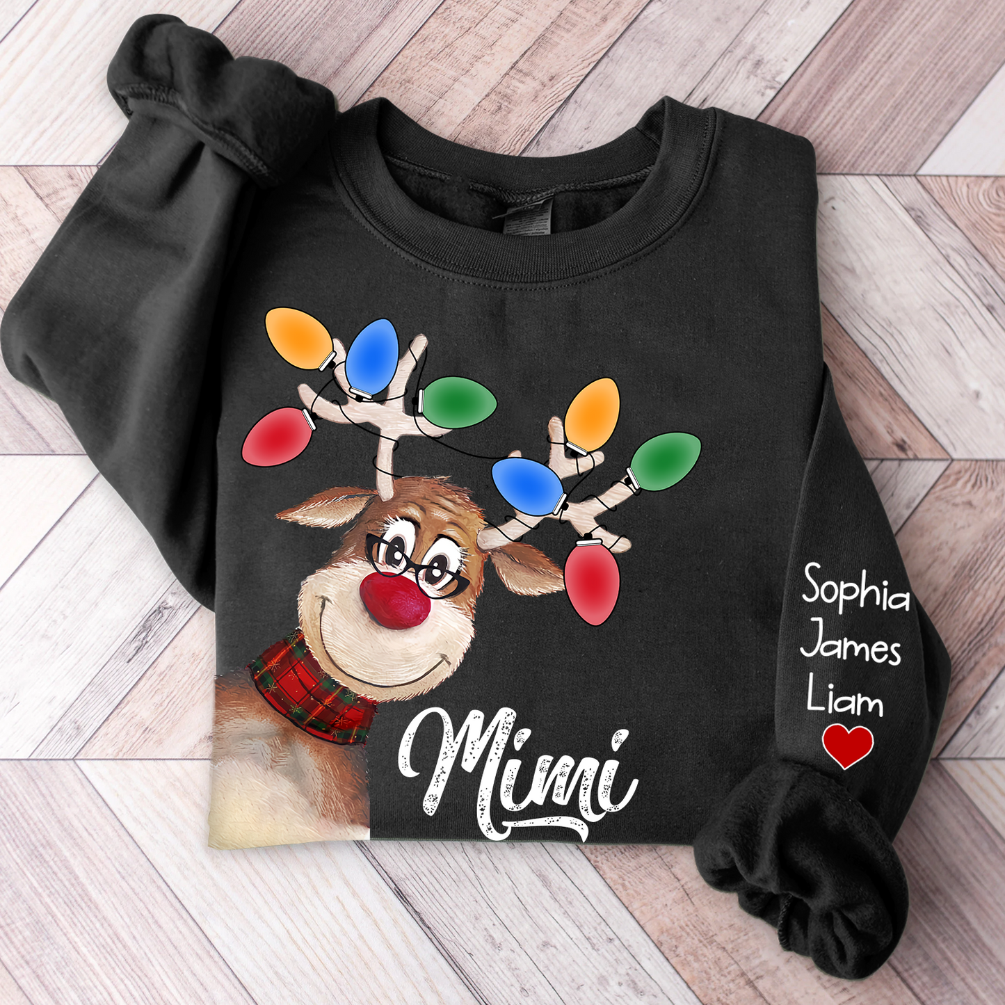 Personalized Mimi Reindeer Christmas, Custom Mimi And Kids, Grandma Gift TH Sweatshirt