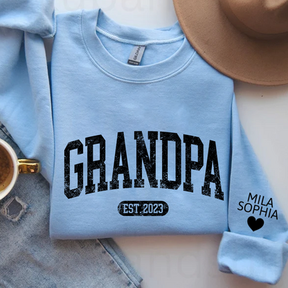 Personalize Grandpa Papa Dad Gift Custom Name Kids CTH01 Sweatshirt