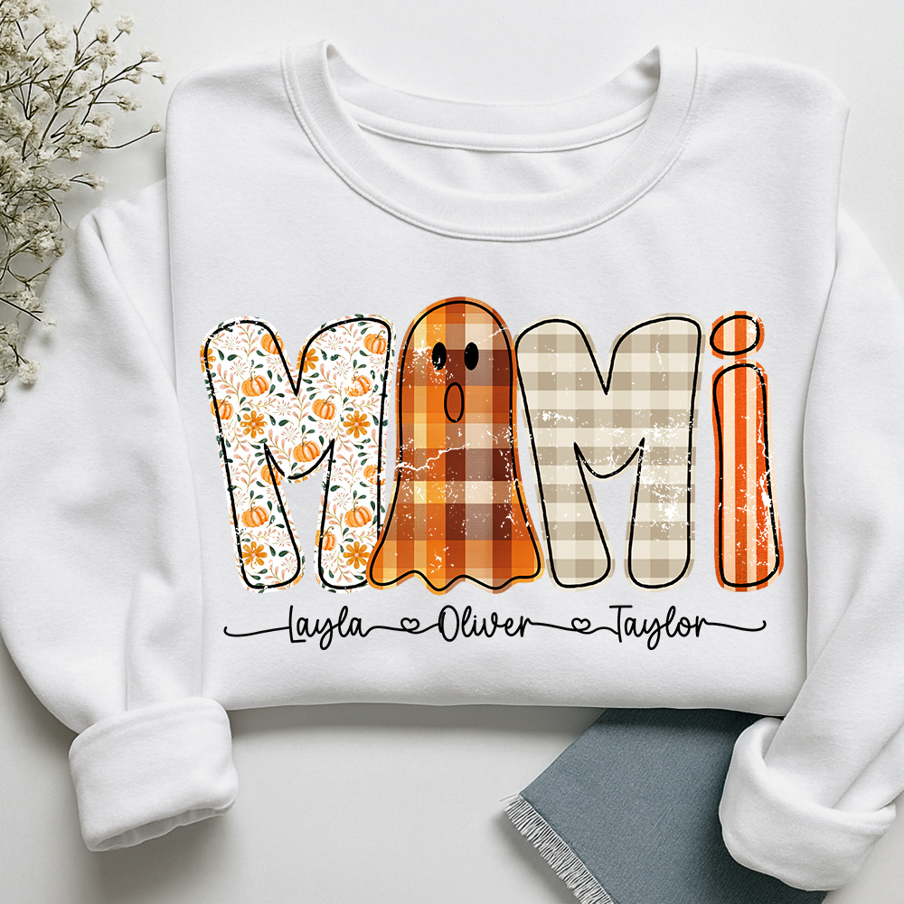 Personalized Naughty Halloween Mimi Ghost, For Gift for Grandma And Kids