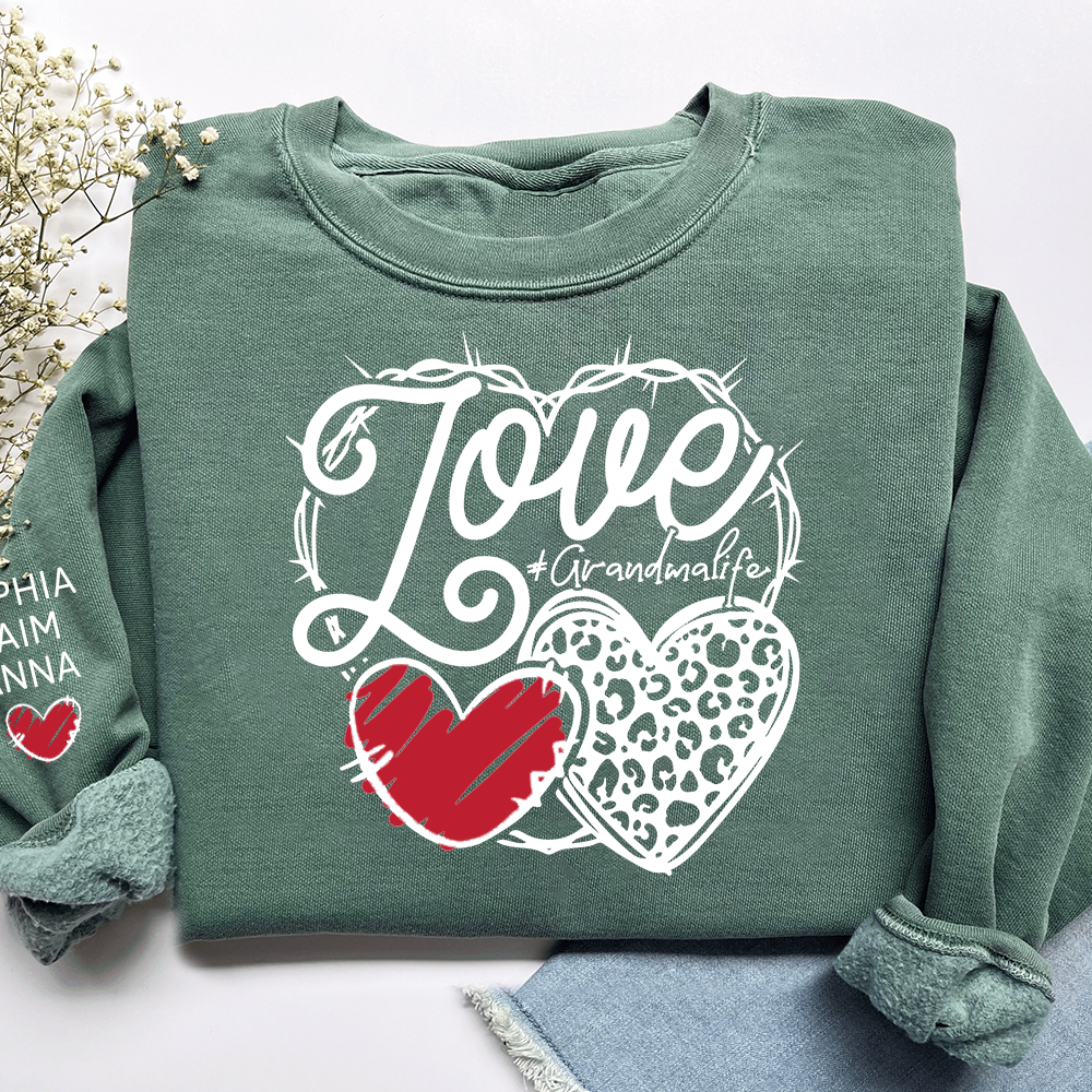 Love Grandmalife Sweatshirt, Cozy Family Love Crewneck for Grandma