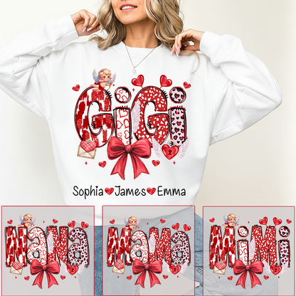 Personalized Meaningful Valentine Gift Sweatshirts, for Gigi and Kids