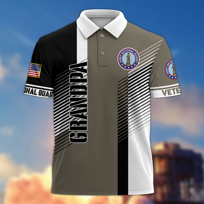Premium US Veterans Polo Shirt, Gifts On Father's Day 3D Polo Shirt